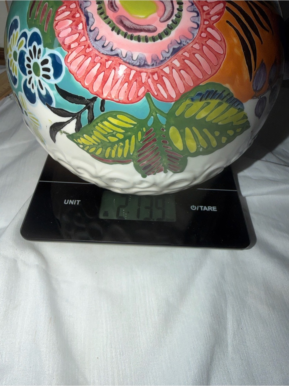 Vibrant Anthropologie "Amazon Dreams" Stoneware Pitcher - Picture 10 of 10